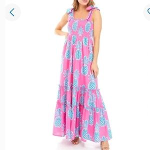 NWT * matching*  Crown & Ivy pink pineapple shoulder tie